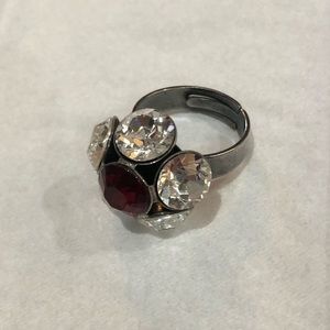 Rebekah Price silver and red ring